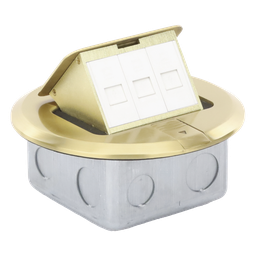 Caja de piso Thorsman TH-MCPD-B bronce 3 puertos keystone