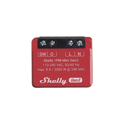 Interruptor inteligente Shelly 1PM Mini Gen3 8A Wi-Fi