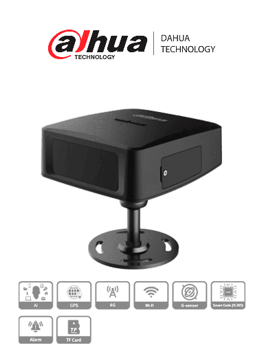 DAHUA DAE-CDMS8113-GFW - Camara para Tablero Vehicular de 1.3 Megapixeles/ Dashcam DSM 720p/ Campo de Vision 55°/ Micrófono y Altavoz Integrado/ 4G/ GPS/ WiFi/ Admite Camaras Moviles HDCVI Externas/ Compatible con Mobile Center