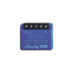 Relevador inteligente Shelly 1 Mini Gen3 WiFi 8A