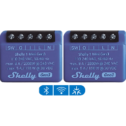 Relevador inteligente Shelly 1 Mini Gen3 WiFi 8A 2 pzas