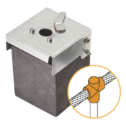 Molde grafito soldadura exotérmica Aplicaciones Tecnológicas ATW20/T16/TV unión T 2/0 AWG