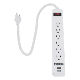 Multicontacto Surtek SYS-136204 6 tomas 2 USB 13A
