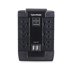 Supresor de picos CyberPower P600WSURC1 6 salidas 1200 J