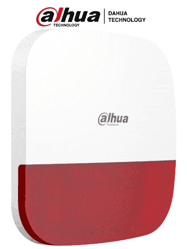 DAHUA DHI-ARA13-W2 - Sirena Inalámbrica para Exterior con Estrobo /  110dB / Múltiples sonidos de Alarma / IP65 / Alarma de Batería Baja / #LoNuevo #AlarmasDahua DHI-ARA13-W2