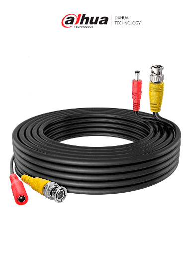 DAHUA DH-PFM942I-10-5 - Cable de 10 Metros Armado para Video y Energía/ Para Camaras Hasta 4k/ con Conectores BNC y de Energía/ Uso Exterior e Interior/ Cobre de Alta Pureza/ Soporta: AHD/CVI/TVI/CVBS/ DH-PFM942I-10-5