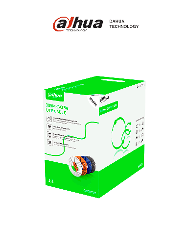 DAHUA PFM922I-5EUN-C - Bobina de Cable UTP Cat5e/ CCA/ 305 Metros/Color Blanco/ Uso Interior/ Cubierta de FR-PVC (ROHS compliant)/  DH-PFM922I-5EUN-C