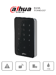 DAHUA DHI-ASR2101A - Lectora de Tarjetas MiFare con Teclado Touch/ para Password/ Conexión RS-485 y Wiegand/ Leds Rojo y Verde/ Fondo de Luz Azul/ DHI-ASR2101A