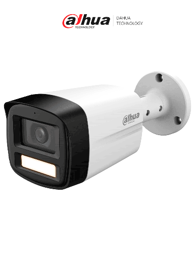 DAHUA HAC-HFW1209TLMN-A-LED - Camara Bullet Full Color de 2 Megapixeles/ 1080p/ Lente de 2.8mm/ 108 Grados de Apertura/ Microfono Integrado/ 40 Metros de Iluminación/ DWDR/ IP67/ Metalica+Policarbonato/ #LoNuevo DH-HAC-HFW1209TLMN-A-LED