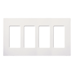 Placa de pared Lutron SC-4-SW 4 espacios blanco