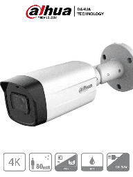 DAHUA HAC-HFW1801TM-I8 - Camara Bullet 4k/ 8 Megapixeles/ Super Adapt/ Lente de 2.8 mm/ 106 Grados de Apertura/ IR de 80 Metros/ WDR Real de 120 dB/ Metalica/ Soporta: CVI/TVI/AHD/CVBS/  IP67/ #LoNuevo DH-HAC-HFW1801TMN-I8