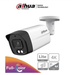 DAHUA HAC-HFW1809TLM-A-LED - Camara Bullet 4k Full Color/ 8 Megapixeles/ Lente de 2.8mm/ 106 Grados de Apertura/ Microfono Integrado/ 40 Metros de Iluminación/ Super Adapt/ WDR de 120 dB/ IP67/ Soporta: CVI/CVBS/AHD/TVI/  DH-HAC-HFW1809TLMN-A-LED