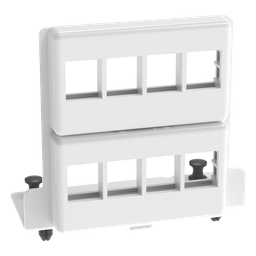 Patch panel Panduit NKMS8PPB 8 puertos keystone blanco
