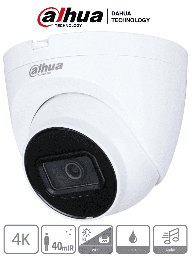 DAHUA HAC-HDW1801TQN-A - Camara Domo 4k/ 8 Megapixeles con Microfono Integrado/ Lente de 2.8mm/ 106 Grados de Apertura/ IR de 40 Metros/  Super Adapt/ Instalación Rapida/ WDR Real de 120 dB/ IP67/ Soporta: CVI/CVBS/AHD/TVI/  DH-HAC-HDW1801TQN-A
