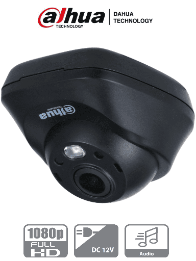 DAHUA HAC-HDW3200LN - Cámara Mini Domo de 2 megapíxeles/ Lente de 2.1mm/ Gran Angular con 132 Grados de Apertura/ Micrófono Integrado/ IR de 3 Metros/ Soporta: CVI/CVBS/AHD/TVI/  DH-HAC-HDW3200LN