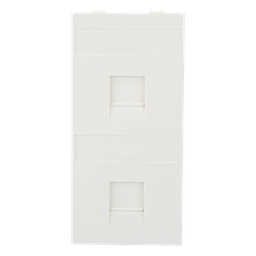 Placa de pared Simon SM-FP-2-KEY 2 RJ45 keystone blanca