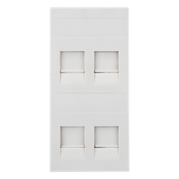 Placa de pared Simon SM-FP-4-KEY 4 RJ45 keystone blanca