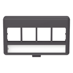 Placa de mobiliario Panduit NK4MFLBL 4 puertos Keystone