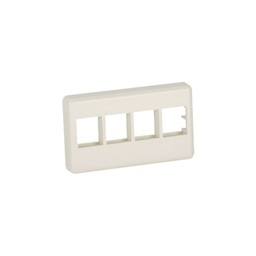 Placa de pared Panduit NK4MFIW 4 puertos Keystone blanco mate