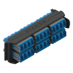 Placa acopladora fibra Siemon LVA24-LCU-BC-A 12 LC dúplex 24F
