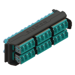 Placa acopladora fibra Siemon LVA24-LCQ-BC-A 12 LC/UPC