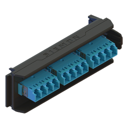 Placa acopladora fibra Siemon LVA12-LCU-BC-A 6 LC/UPC dúplex