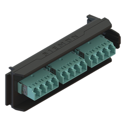 Placa acopladora fibra Siemon LVA12-LCQ-BC-A 6 LC/UPC dúplex