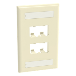 Placa de pared Panduit CFPL4EIY 4 puertos Mini-Com marfil