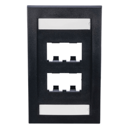 Placa de pared Panduit CFPE4BLY 4 puertos Mini-Com negro