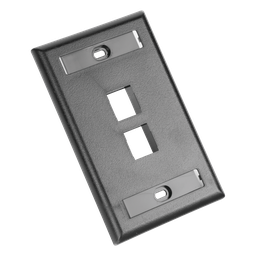 Placa de pared Panduit NK2FBL 2 puertos Keystone negro