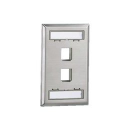 Placa de pared Panduit NKF2S 2 puertos keystone acero inox
