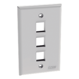 Placa de pared Panduit NK3FNWH 3 puertos keystone blanco
