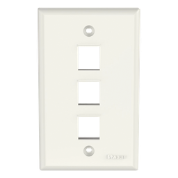 Placa de pared Panduit NK3FNIW 3 puertos keystone, blanco