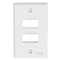 Placa de pared Panduit NK4FNWH 4 puertos keystone blanco