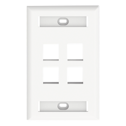 Placa de pared Panduit NK4FWHY 4 puertos keystone