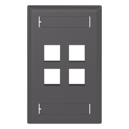 Placa de pared Panduit NK4FBL 4 puertos Keystone negro