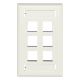 Placa de pared Panduit NK6FIWY 6 puertos Keystone blanco
