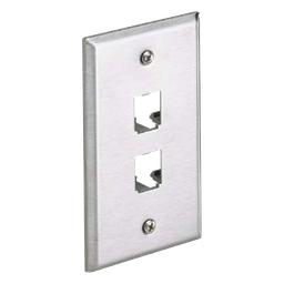 Placa de pared Panduit CFP2SY 2 puertos Mini-Com acero