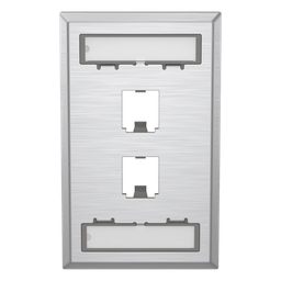 Placa de pared Panduit CFPL2SY 2 puertos Mini-Com acero inoxidable