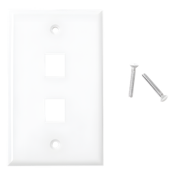 Placa de pared LinkedPro LP-FP-17 2 puertos Keystone blanca