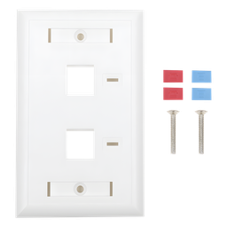 Placa de pared LinkedPro LP-FP-22 2 puertos Keystone blanca