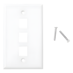 Placa de pared LinkedPro LP-FP-18 3 puertos Keystone blanca
