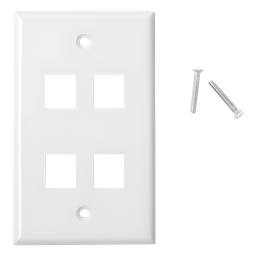 Placa de pared LinkedPro LP-FP-19 4 puertos Keystone blanca