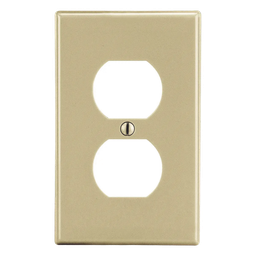 Placa de pared Hubbell HUB-P8I para contacto dúplex marfil