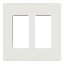 Placa de pared Lutron Claro CW2WH 2 gang blanca
