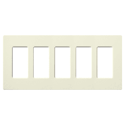 Placa de pared Lutron SC5BI Claro satinada 5 espacios