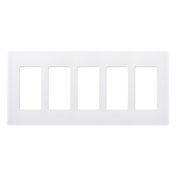 Placa de pared Lutron CW5WH blanca 5 espacios