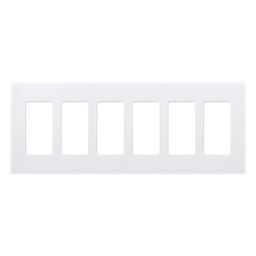 Placa de pared Lutron Claro CW6-WH 6 espacios blanca