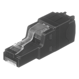 Plug RJ45 UTP Panduit FP6X88MTG Cat6A recto negro