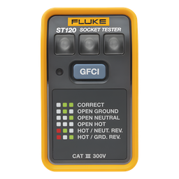 Probador de tomacorriente Fluke ST120 GFCI CAT III 300V